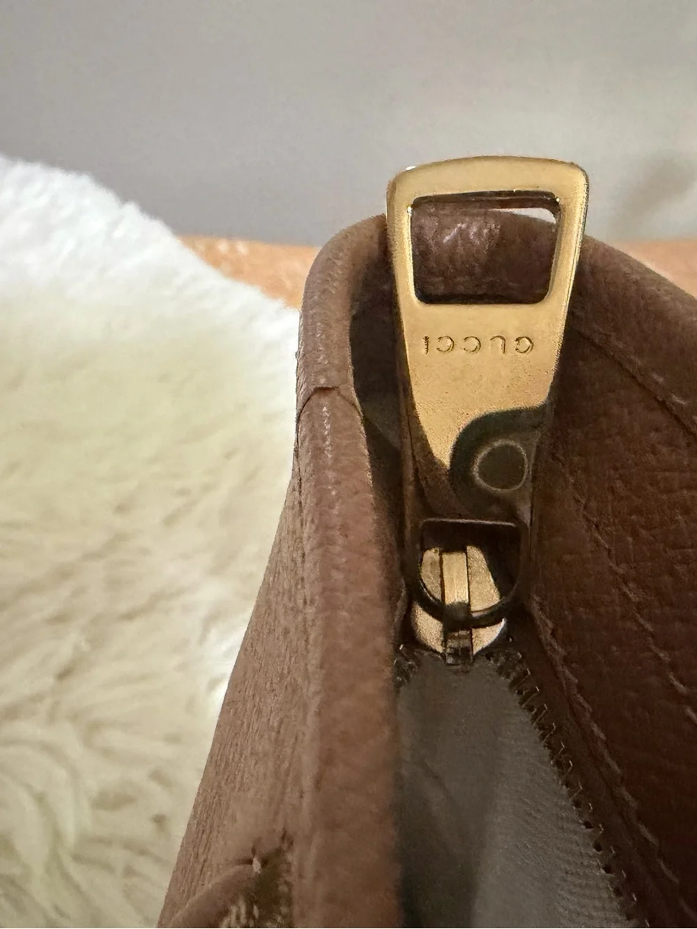 Gucci Beige GG Canvas Tote with Pink Leather Accents